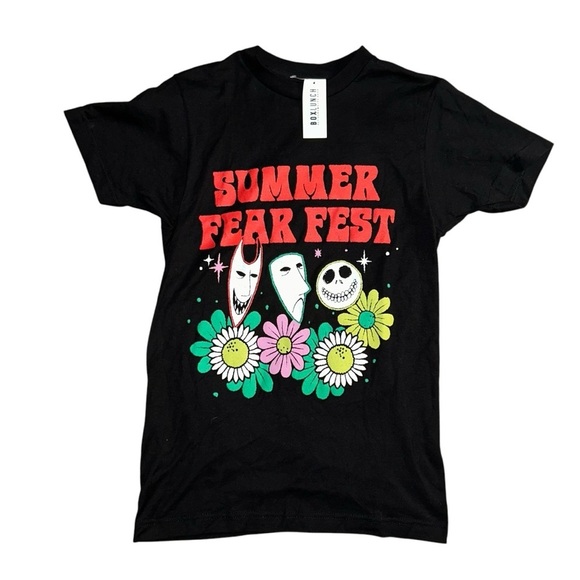 The Nightmare Before Christmas Black Summer Fear Fest Shirt Adult Size XS Masks - Picture 6 of 6